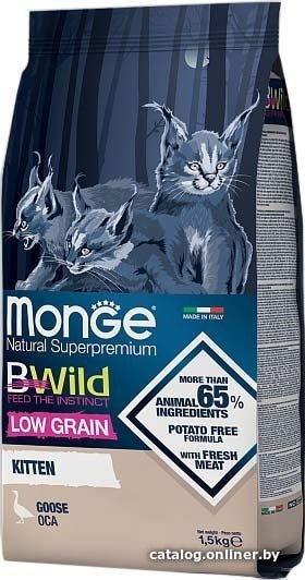 Сухой корм для кошек Monge Superpremium Cat BWild Kitten Goose 10 кг