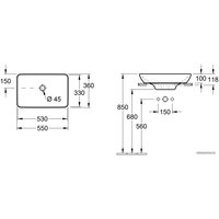 Умывальник Villeroy & Boch Venticello 411355R1 CeramicPlus