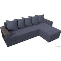 Угловой диван Лига диванов Дубай лайт правый 114191 (рогожка серый)