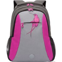 Школьный рюкзак Grizzly RD-242-4/2 (темно-серый/фуксия)