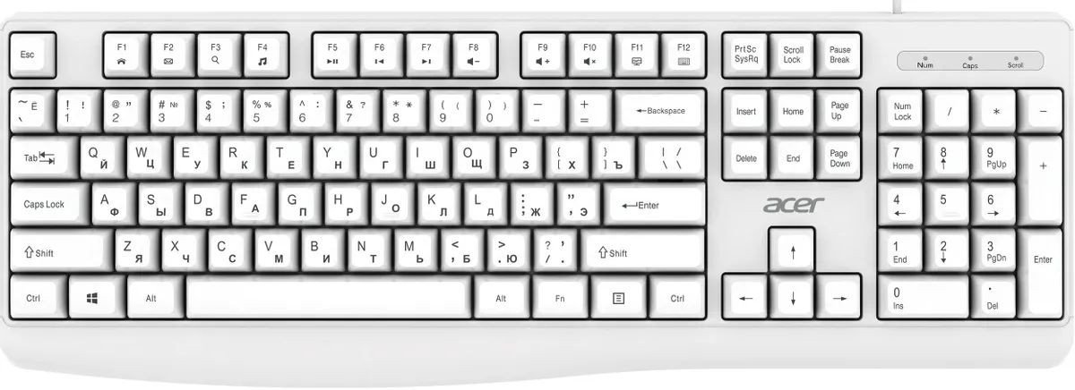 Клавиатура Acer OKW301 (белый)