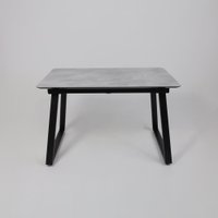 Кухонный стол Lepremo AV 1208 HPL+МДФ раздвижной 1200-1600x800 (мрамор марквина синий/черный)