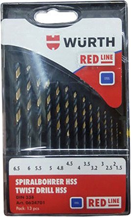 Набор сверл Wurth 0624701 (13 шт)
