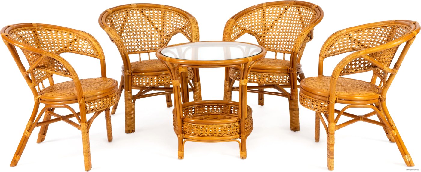 Набор садовой мебели TetChair Pelangi (стол/4 кресла, honey)