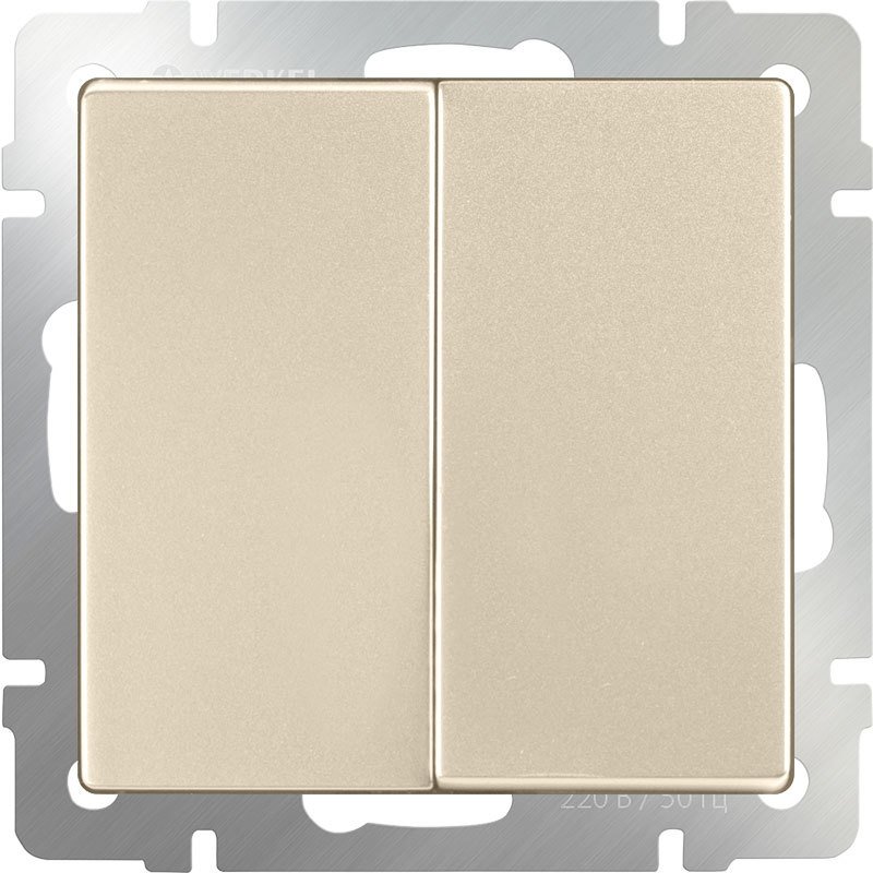 

Выключатель Werkel WL11-SW-2G-2W (шампань)