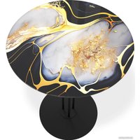 Журнальный столик Sheffilton SHT-CT55/H43 (черный алмаз/черный муар)