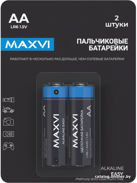 Батарейка Maxvi MBLR6ES2 AA 2 шт