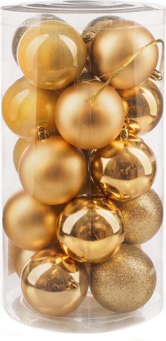 

Елочная игрушка Ausini VT25-04007-1 (золото, 20 шт)