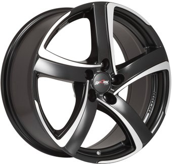 Литые диски Alutec Shark 17x7.5" 5x100мм DIA 63.3мм ET 35мм Racing Black Frontpolished