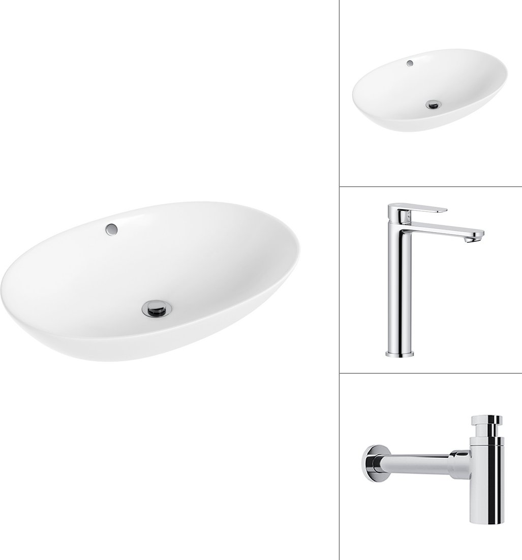 

Умывальник Lauter 21709 + Moon 21СK81691C с сифоном 21635CH (хром)