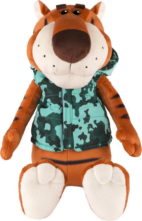 

Классическая игрушка Maxitoys Luxury Тигр Федя в жилетке милитари MT-MRT022117-25