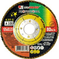 Шлифовальный круг LugaAbrasiv 125х22 А100 КЛТ2