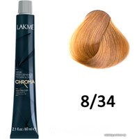 Крем-краска для волос Lakme Chroma 8/34 Блондин золотисто-медный 60мл