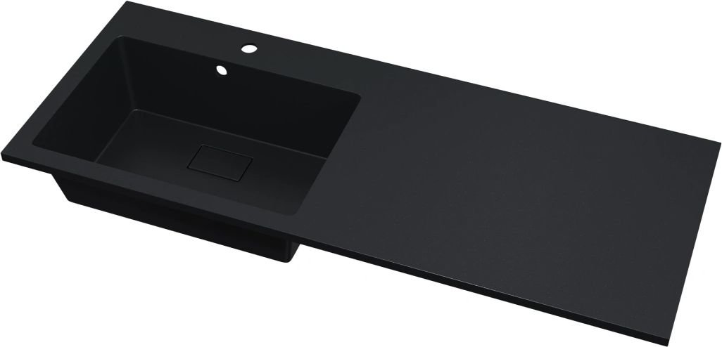Умывальник Uperwood Cosmos Quartz 120 см левая-крыло справа (уголь)