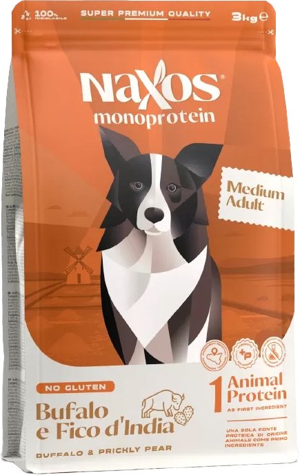 

Сухой корм для собак Adragna Naxos Medium Adult Буйвол с Опунцией 3 кг