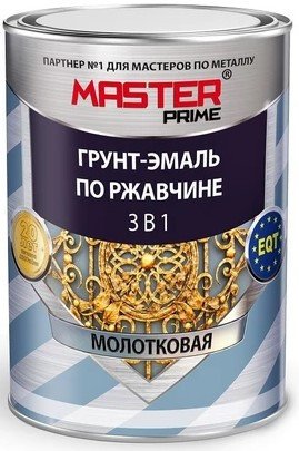 Грунт-эмаль Master Prime Молотковая 3 в 1 2 л (черный)