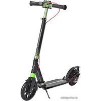Двухколесный детский самокат Tech Team City Scooter Disk Brake 2022 (черный/зеленый)