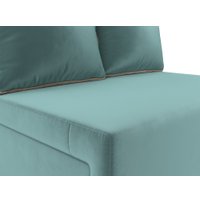 Диван Лига диванов Лагуна (велюр бирюзовый/кант велюр бежевый)