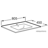  Roca Тумба с умывальником Lago 32799C000+857296444