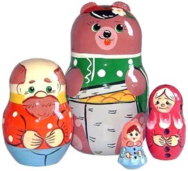 Развивающая игрушка Нескучные игры Матрешка Маша и Медведь Р45/745