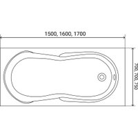 Ванна Lauter Celeste 170x75 21060075 (с каркасом, лицевым и торцевым экранами)