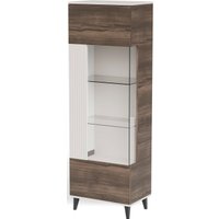 Шкаф-витрина Halmar Random 2 W-1 (кашемир/орех/черный)