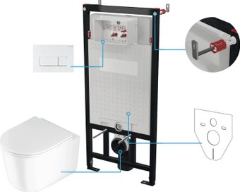 Унитаз подвесной Deante Jasmin CDJA6ZPW