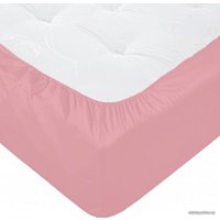 Простыня Luxsonia Поплин на резинке 80x200 Мр0040-6 (брусника)