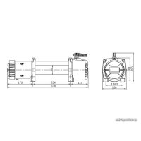Лебедка автомобильная T-max Musclelift EW-12500 синтетика