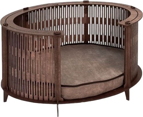 

Лежак Homepet Wood 83125 (коричневый)