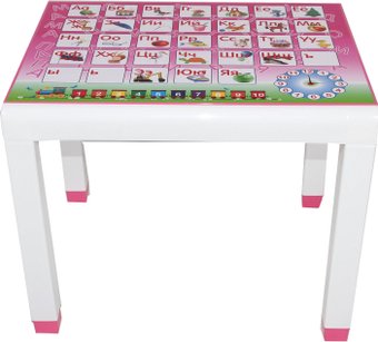 Детский стол Стандарт пластик с деколем 160-0057-42 (розовый)