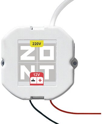 

Аксессуар Zont Блок питания в подрозетник 12V/220