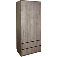 Шкаф распашной Поставымебель Для одежды 2-х дверный 90x58x210 КМС-Е-05 (дуб крафт серый)