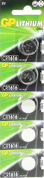 

Батарейка GP Lithium CR1616 5 шт.