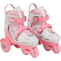 Роликовые коньки Cosmoride Honey + набор защиты (р-р 27-30, белый/розовый)