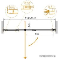 Душевая дверь Cezares Variante-B-1-120/130-C-Cr