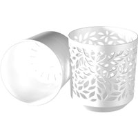 Кашпо La Decoro Leaves КШ-9569 (белый/белый)