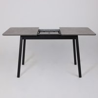 Кухонный стол Мамадома Tirk radial-110 раздвижной 110-142х70 (дымчатая керамика/черный)