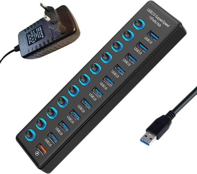 

USB-хаб USBTOP USB Type-A - 11xUSB Type-A 559236