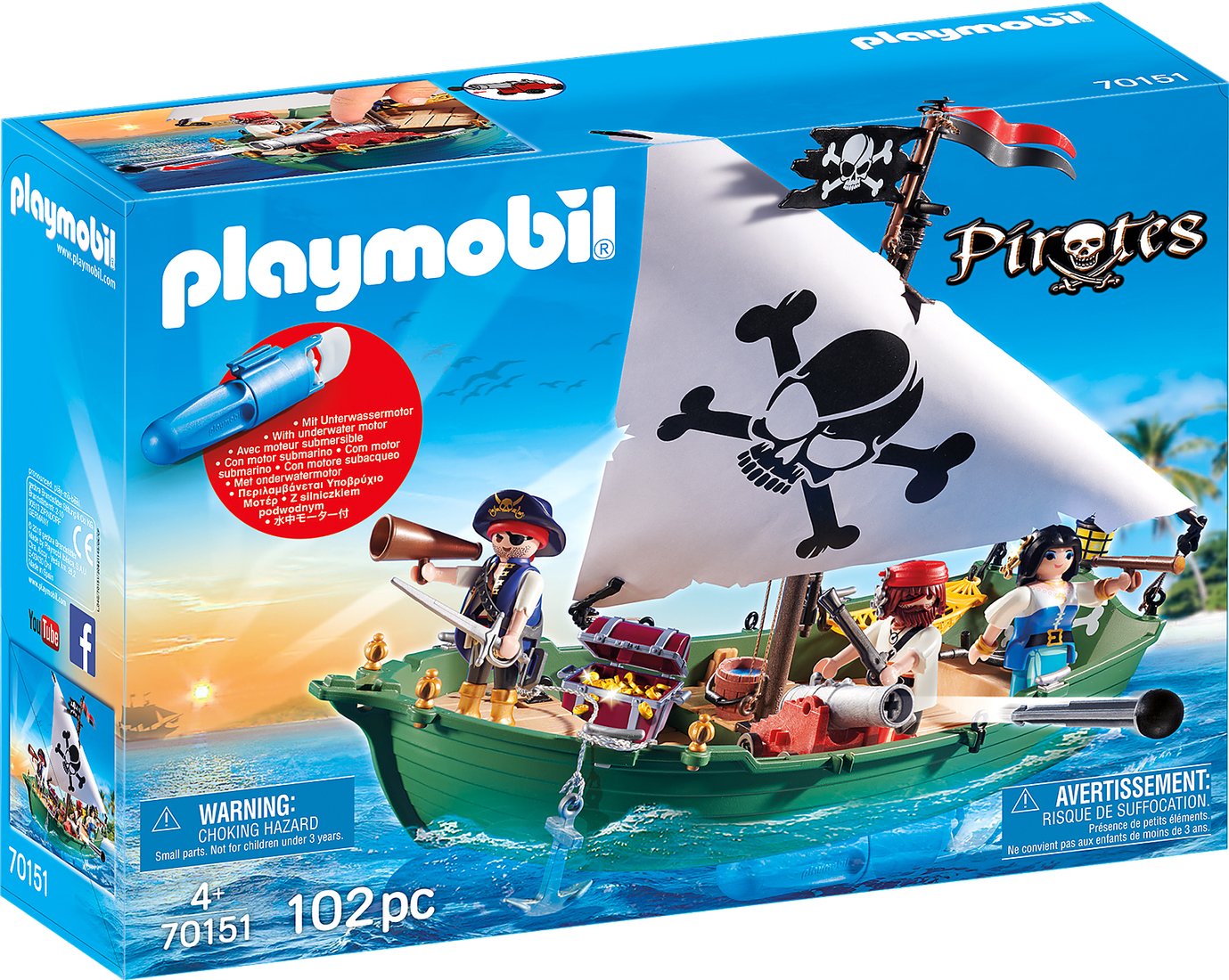 

Конструктор Playmobil PM70151 Пиратский корабль