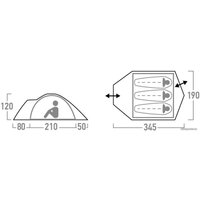 Треккинговая палатка Outventure Cadaques 3 (темно-зеленый) в Витебске