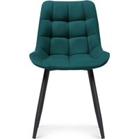 Стул Notta Челси (велюр морская волна/черный)