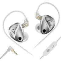 Наушники KZ Acoustics Duonic No Switches 3.5 мм (с микрофоном, серебристый)