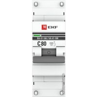 Выключатель автоматический EKF PROxima ВА 47-100 1P 80A (C) 10kA mcb47100-1-80C-pro