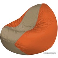 Кресло-мешок Flagman Classic К2.1-159 (оранжевый/бежевый темный)