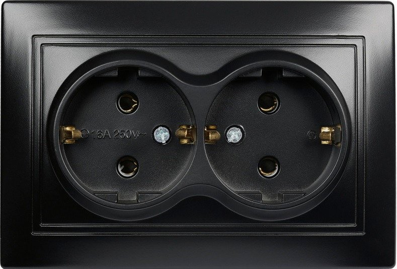 Розетка SmartBuy Венера SBE-01b-16-S2-Z-c