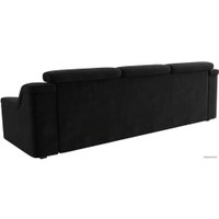 Диван Лига диванов Линдос (велюр, черный)