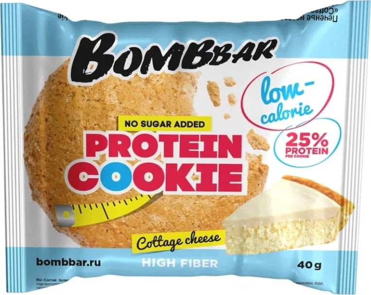 Протеиновое печенье Bombbar Низкокалорийное печенье (40 г, творожное)