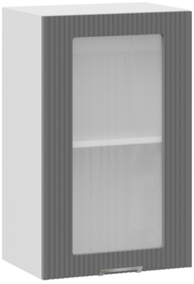 

Шкаф навесной Трия Кимберли 1В45С (белый/титан)