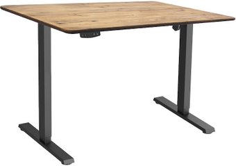 Стол с регулировкой высоты ErgoSmart Wooden Electric Desk Slim 1300х750х27 мм (прямой край, дуб натуральный/черный)